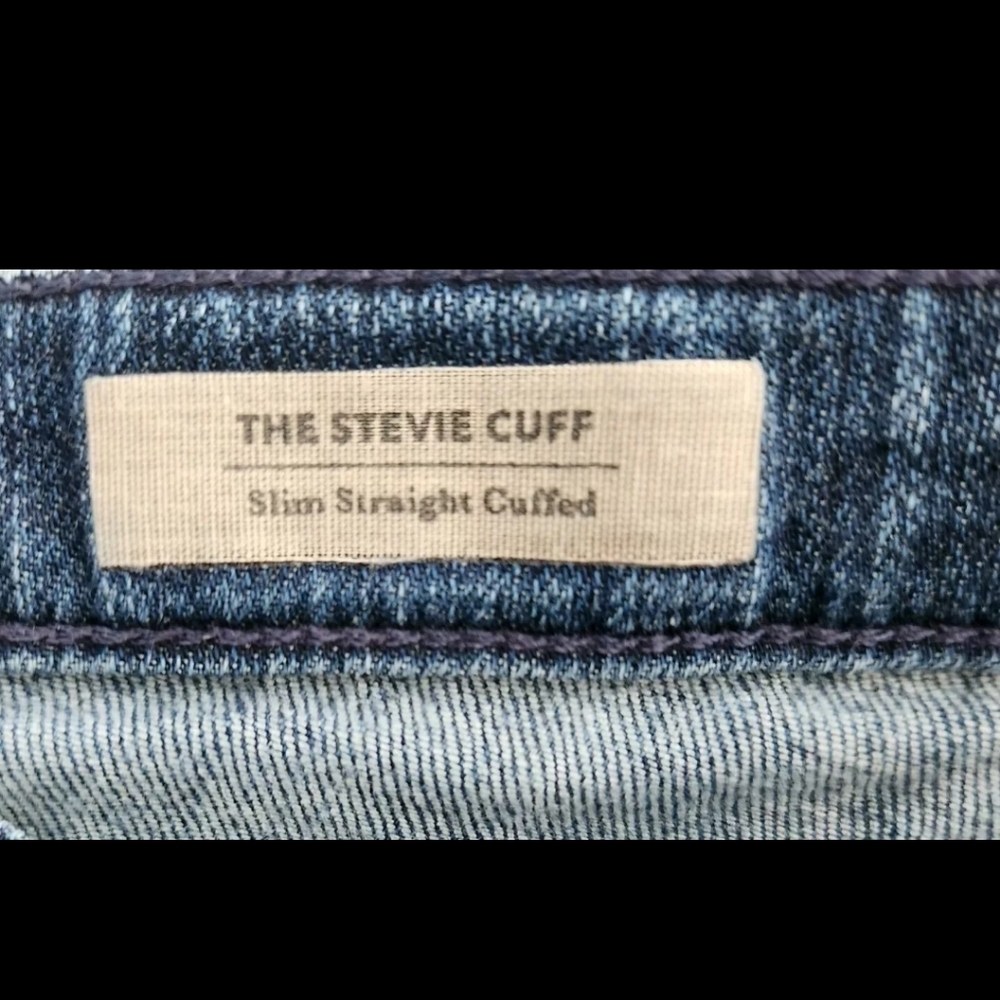 AG Adriano Goldschmied The Stevie Cuff Slim Straight Cuffed Jeans Size 28 Womens - Picture 6 of 6